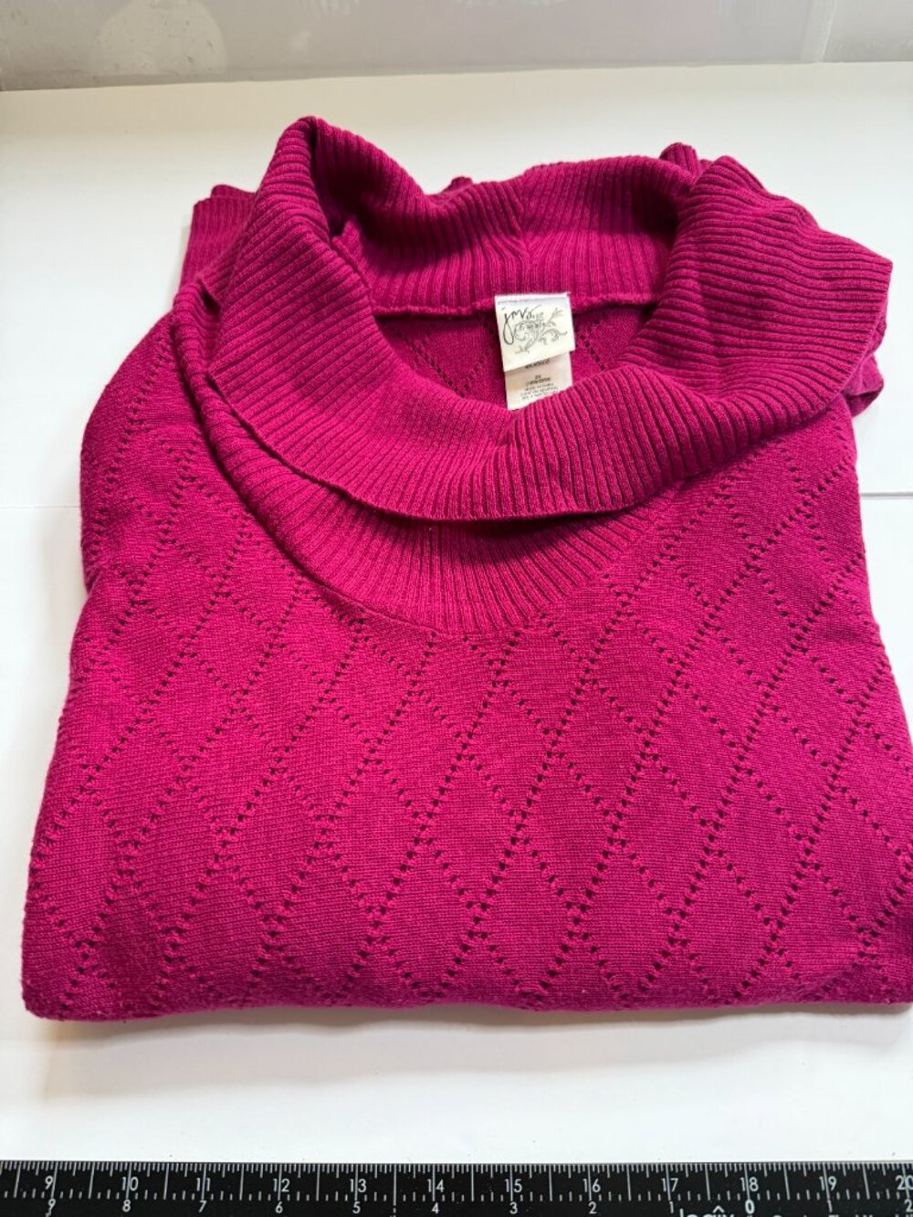 Just My Size Magenta Cowl Neck W 2X